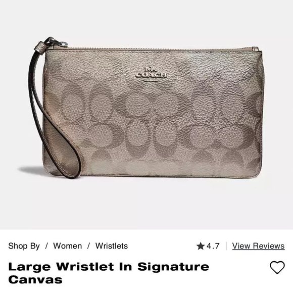 Coach large wristlet in signature canvas - Picture 2 of 10